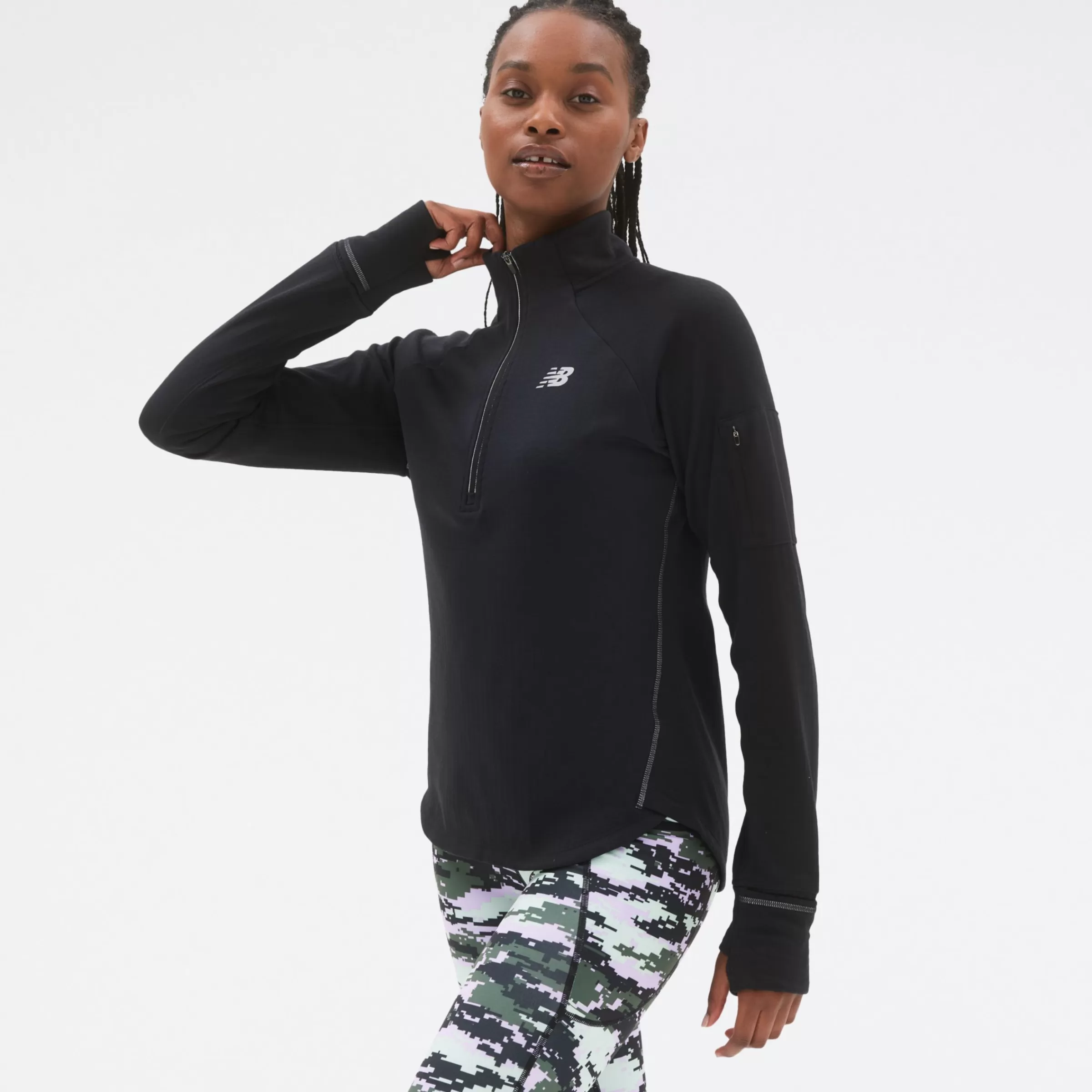 New Balance T-shirts et hauts | Vêtements de Running-NBHeatGridHalfZip