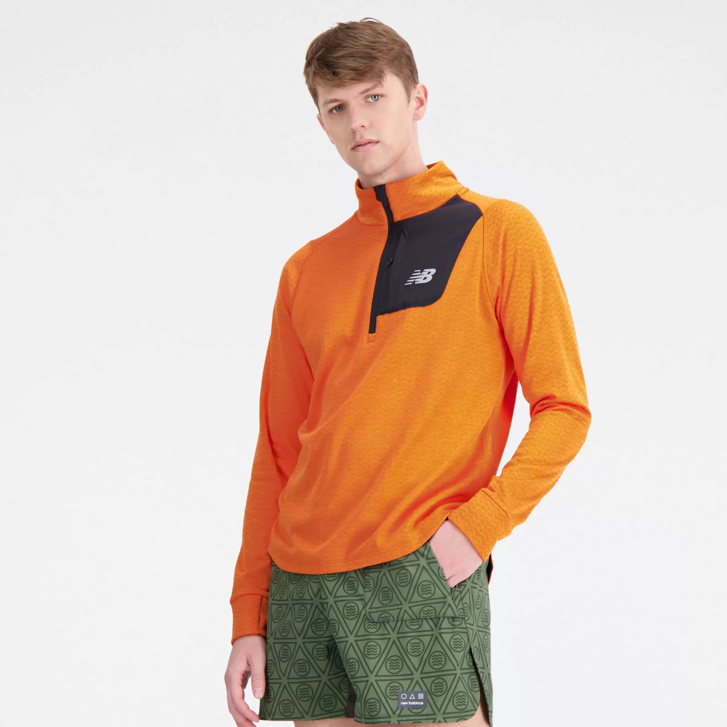 New Balance Vêtements Soldes-NBHeatGridHalfZip