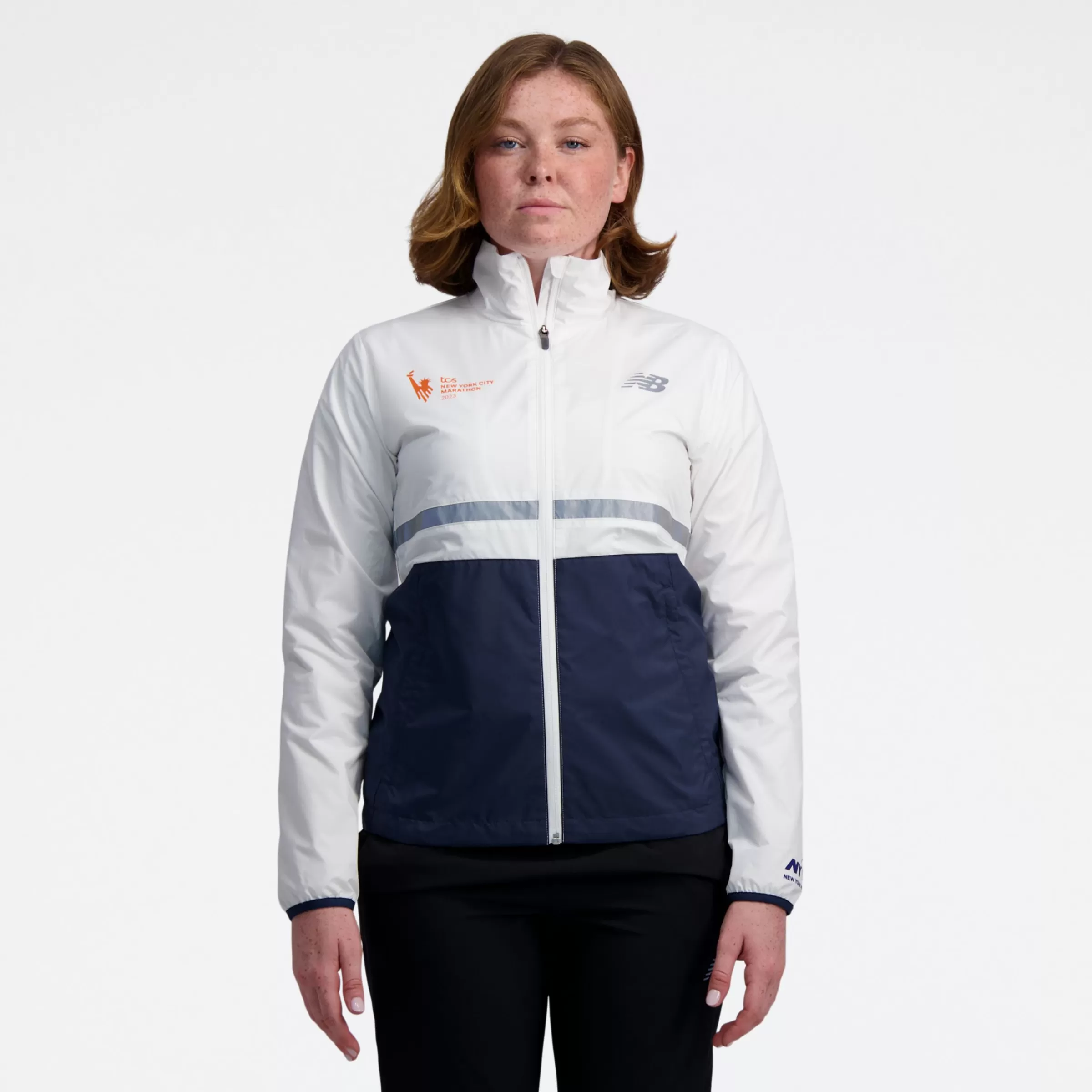 New Balance Vêtements Soldes-NYCMarathonJacket WHITE