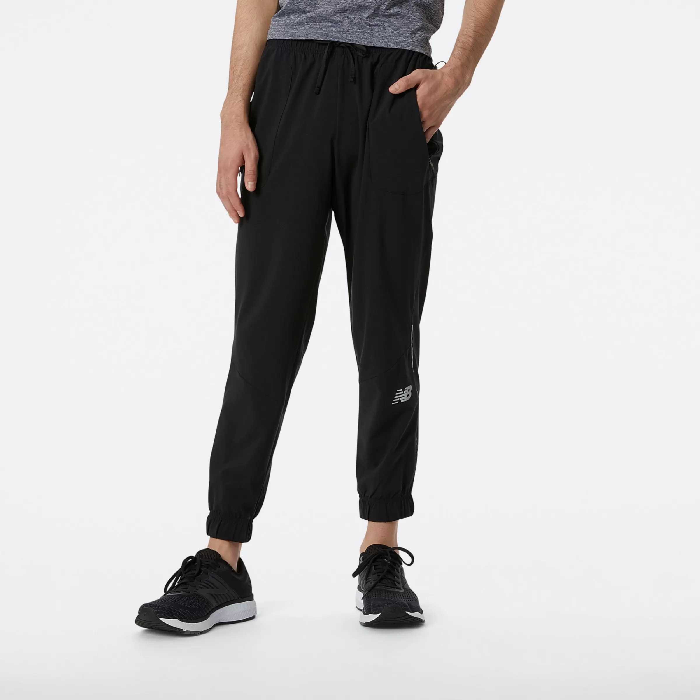 New Balance Vêtements Soldes-PantalonsImpactRunWoven BLACK