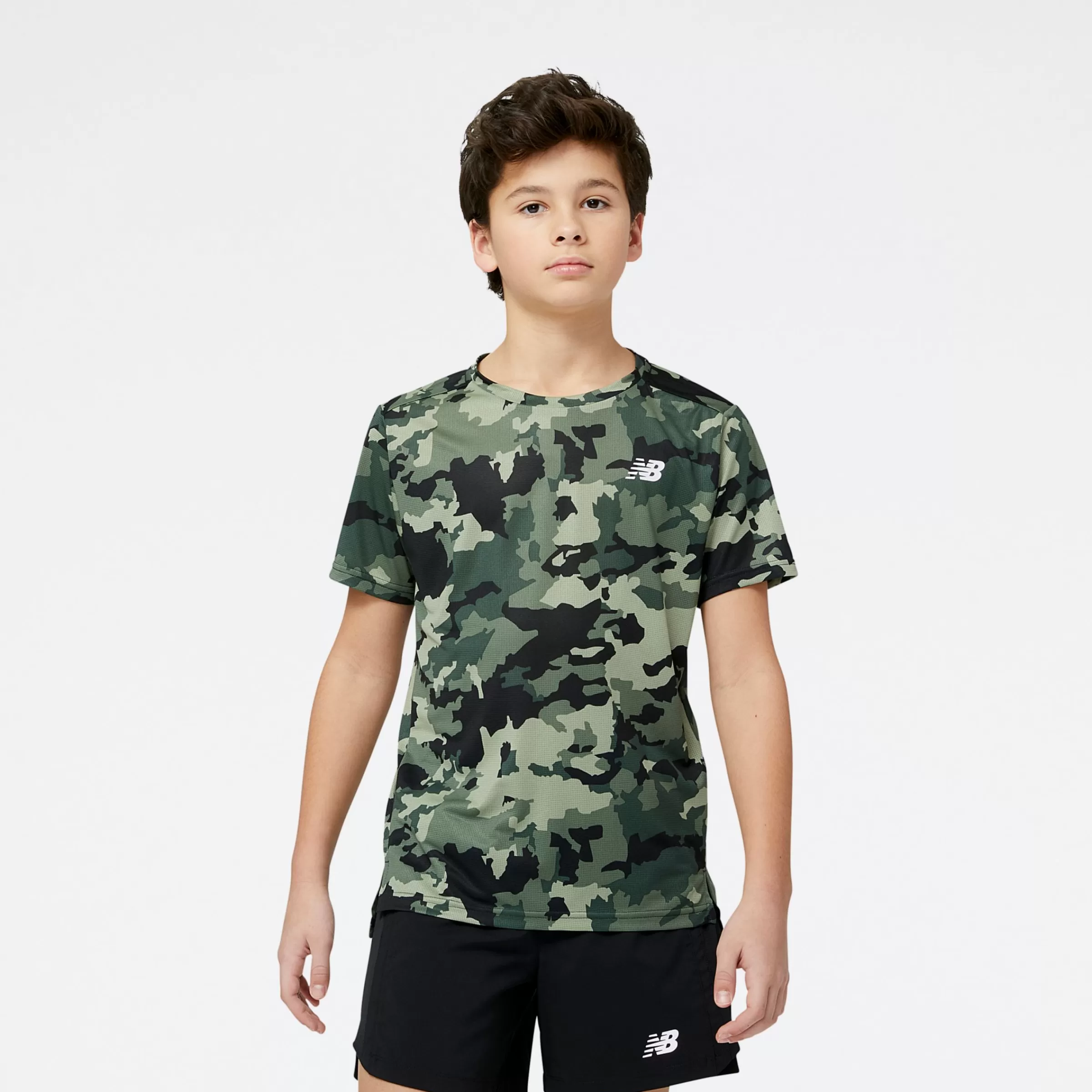 New Balance Vêtements de Running | T-shirts et hauts-PrintedAccelerateShortSleeve CAMO GREEN