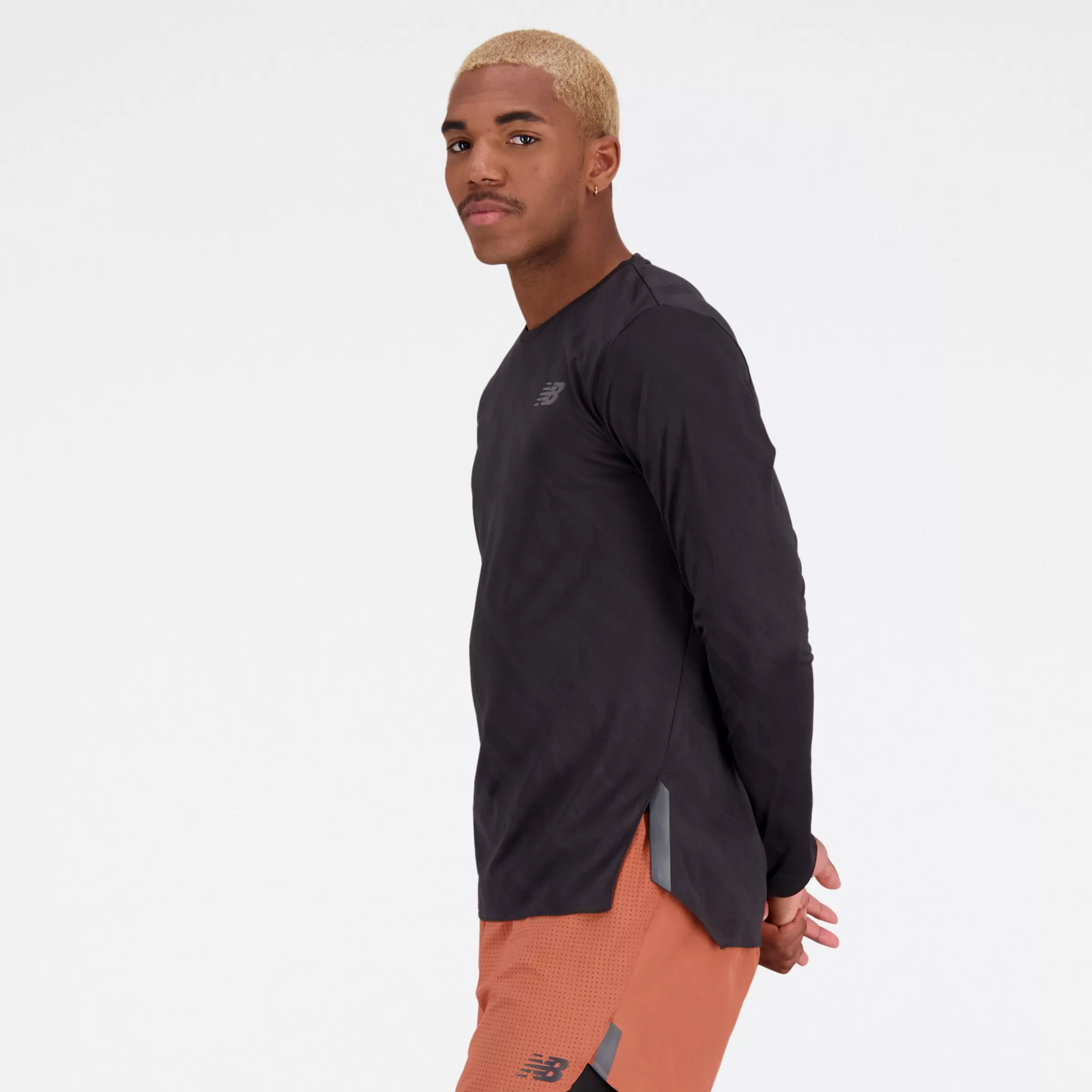 New Balance T-shirts et hauts | Vêtements de Running-QSpeedJacquardLongSleeve BLACK