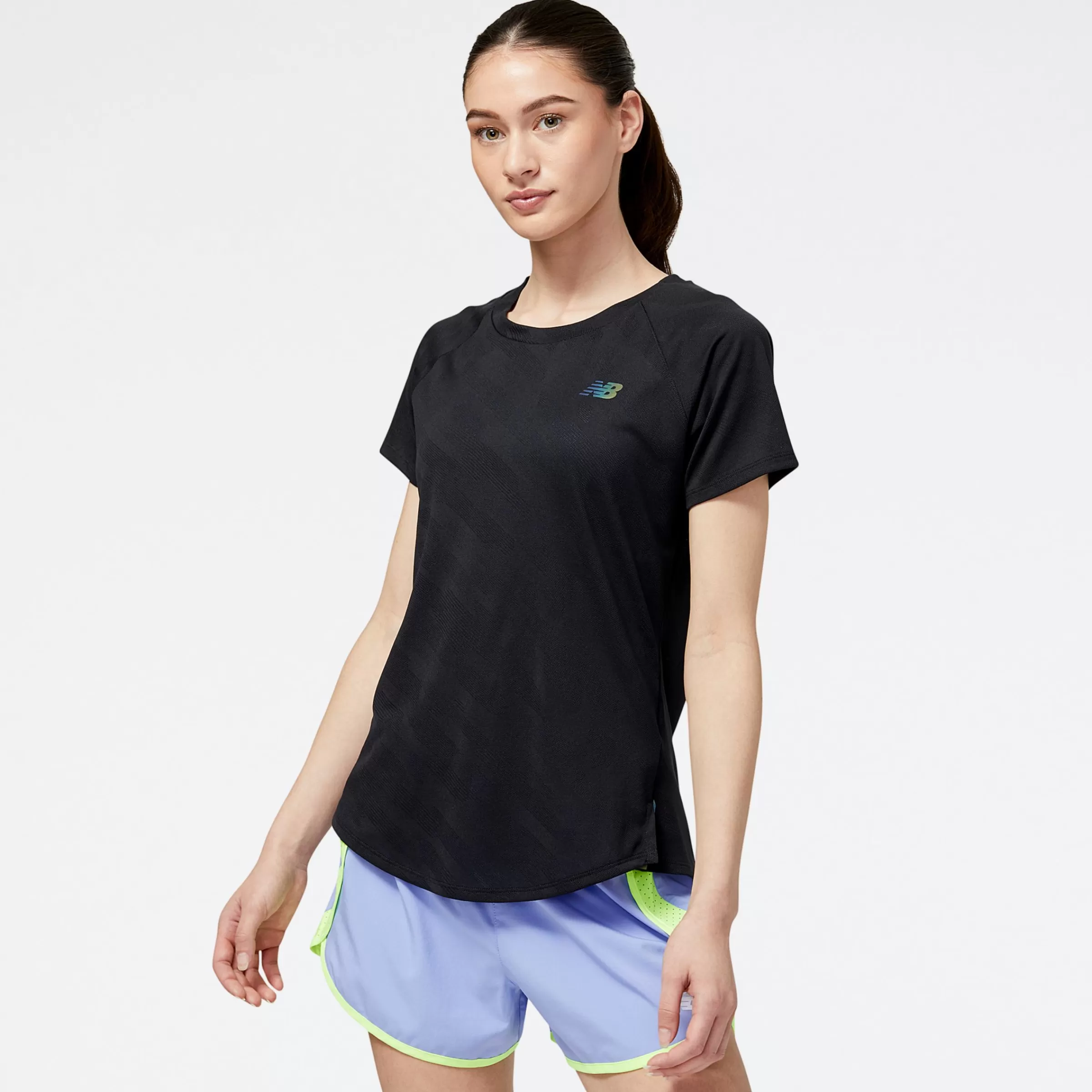 New Balance Vêtements de Running | T-shirts et hauts-QSpeedJacquardShortSleeve BLACK