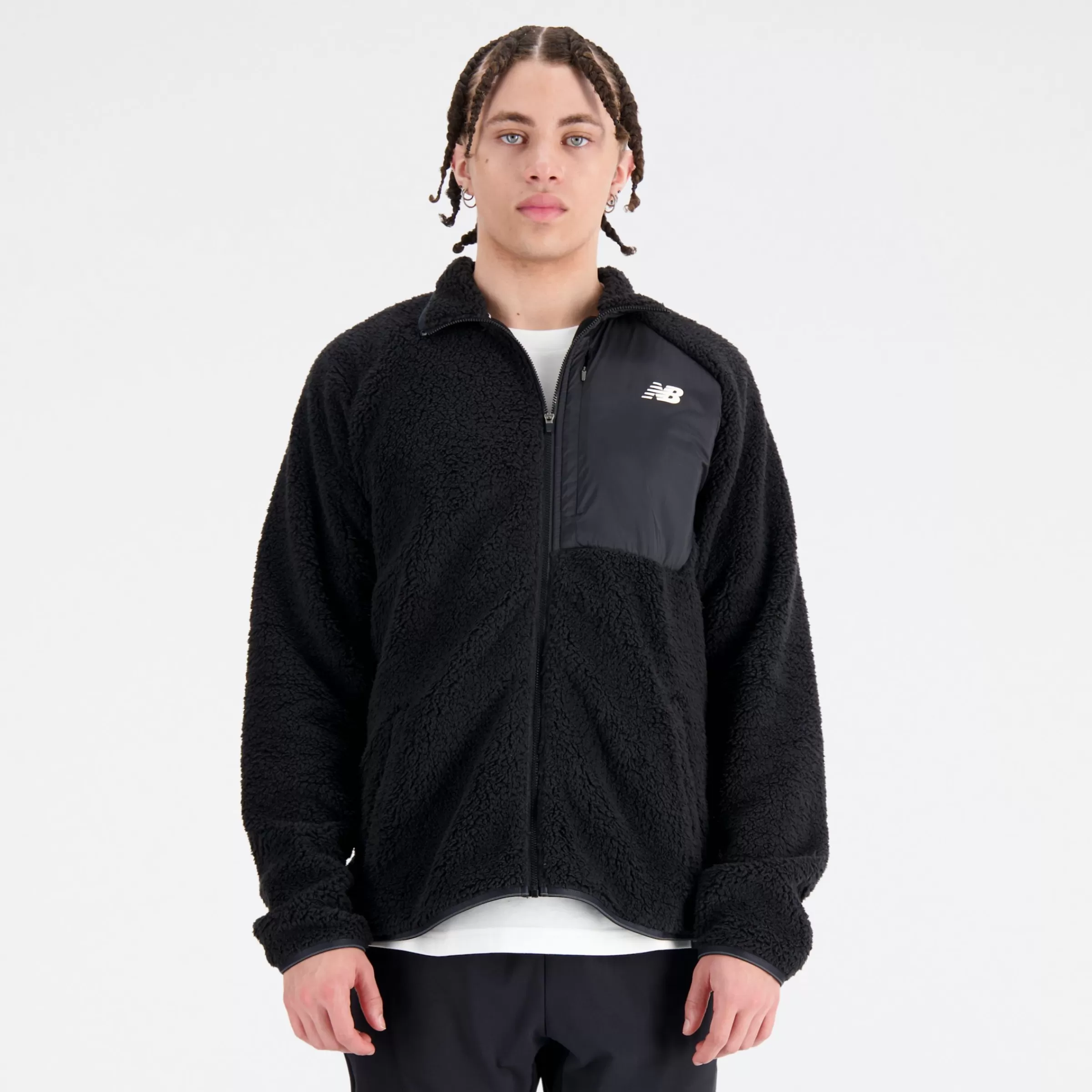 New Balance Vêtements Soldes-QSpeedSherpaJacket BLACK