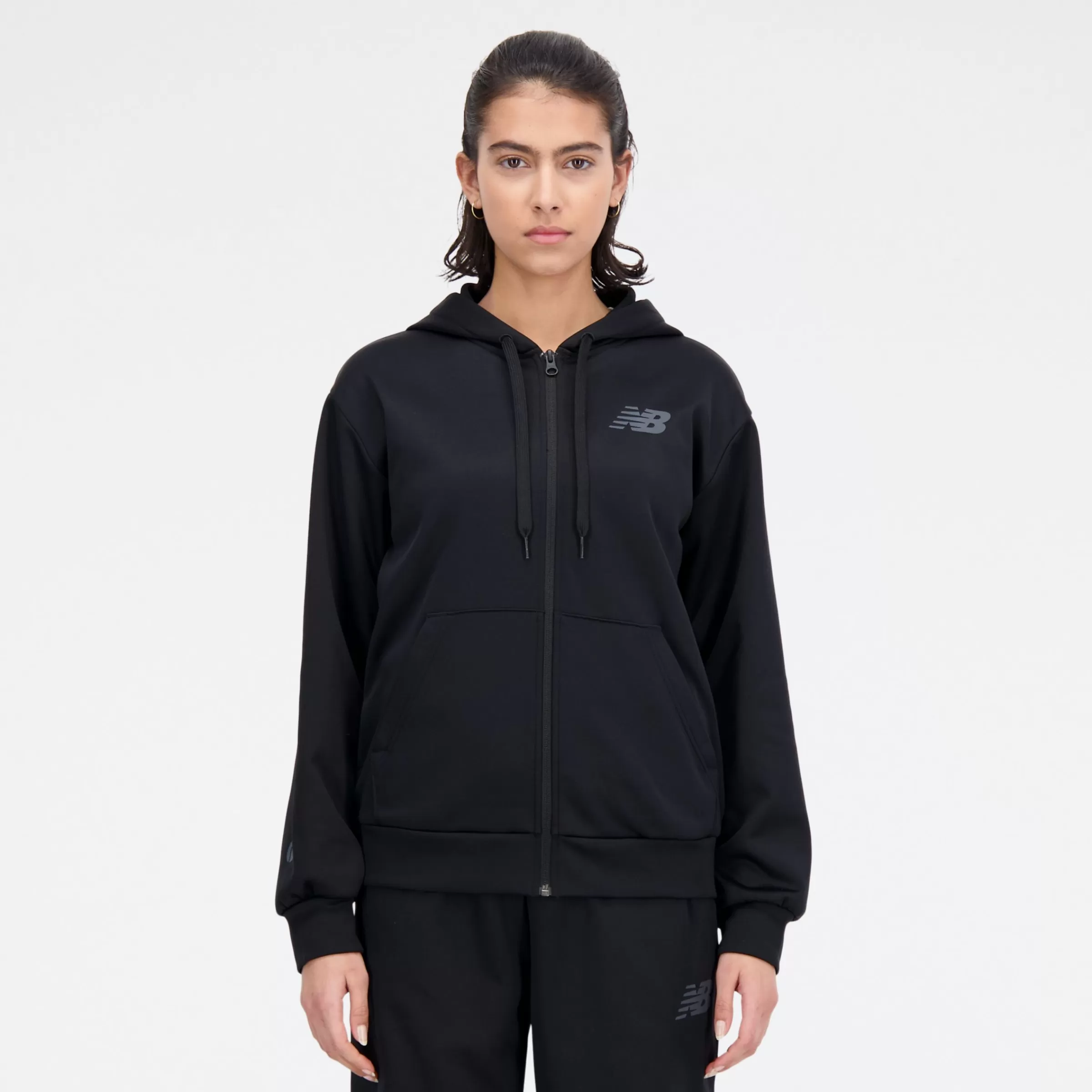 New Balance Vêtements Soldes-RelentlessPerformanceFleeceFullZip BLACK