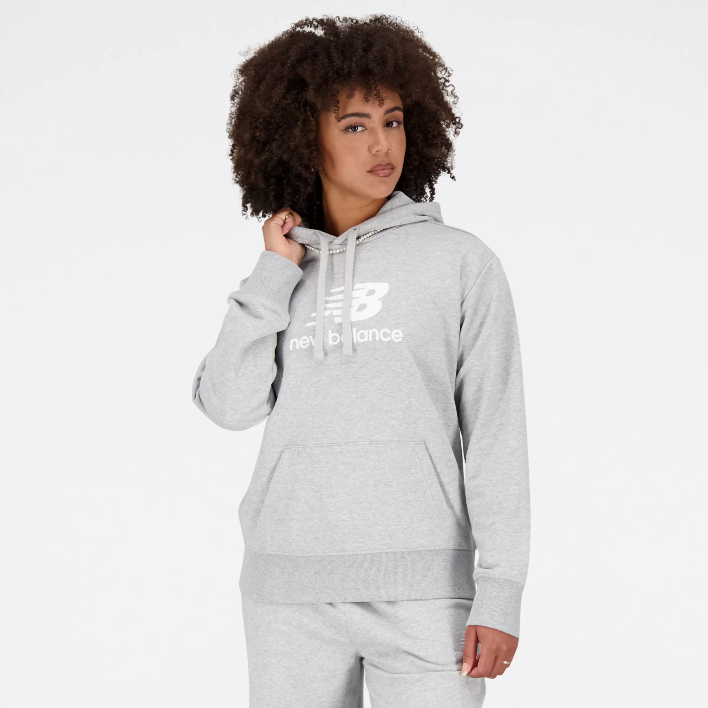 New Balance Vêtements Soldes-SweatsàcapucheEssentialsStackedLogo