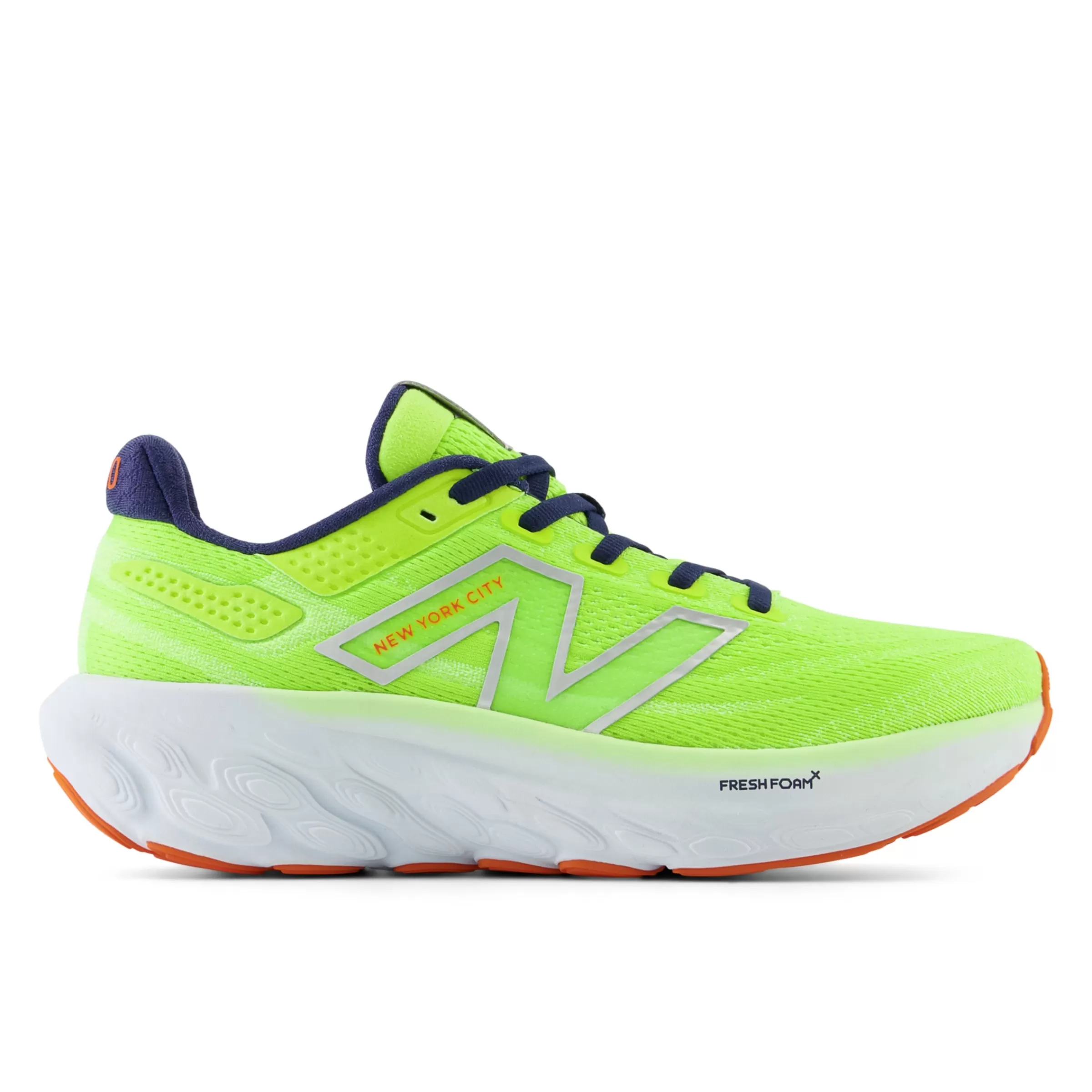 New Balance Chaussures de Running | Acheter par modèle-TCSNYCMarathon®FreshFoamX1080v13 Thirty Watt avec Bleached Lime Glo et NB Navy