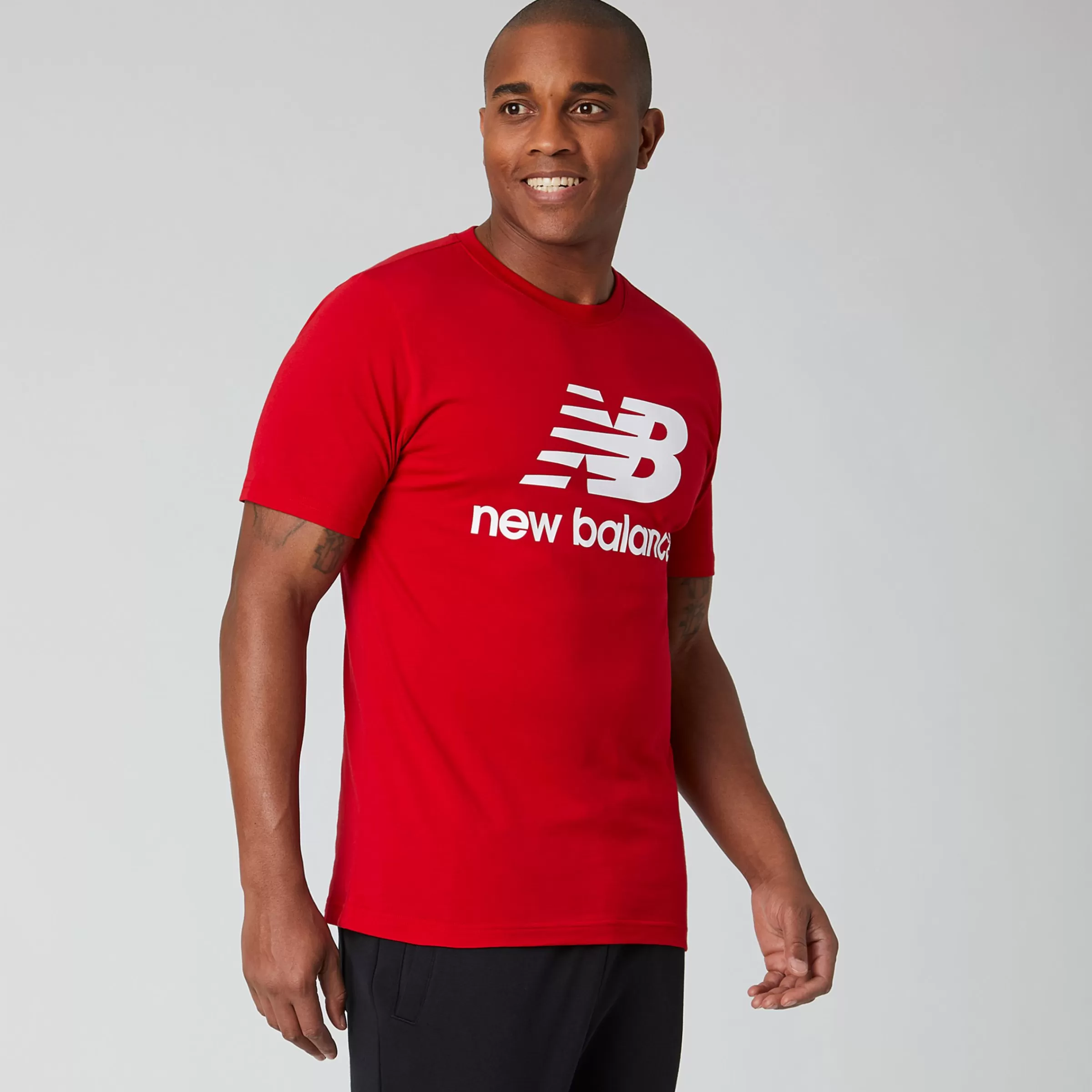 New Balance Vêtements Soldes-T-ShirtEssentialsStackedLogo