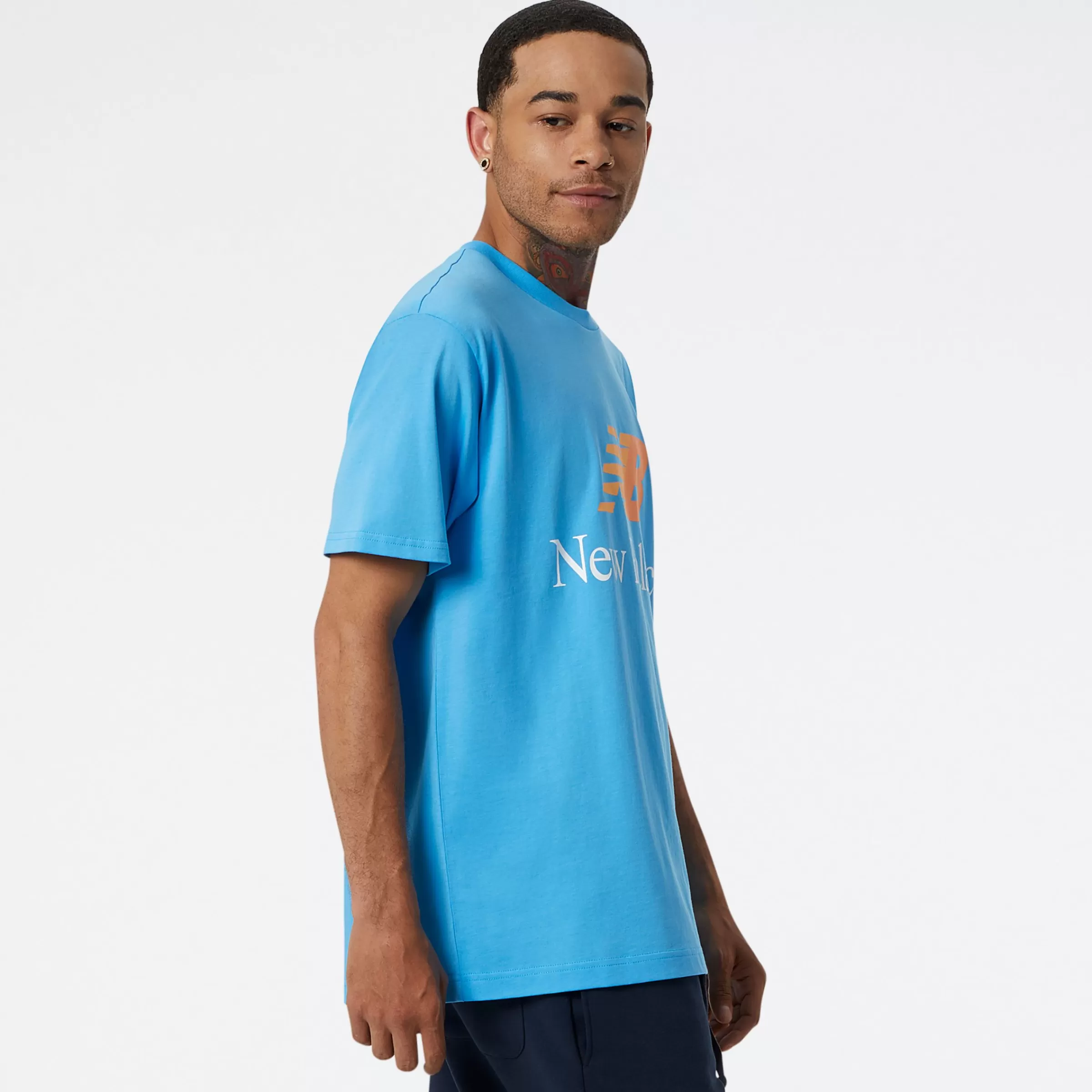 New Balance Vêtements | Tee-shirts et Maillots-T-ShirtNBEssentialsCelebrateSplitLogo VIBRANT SKY