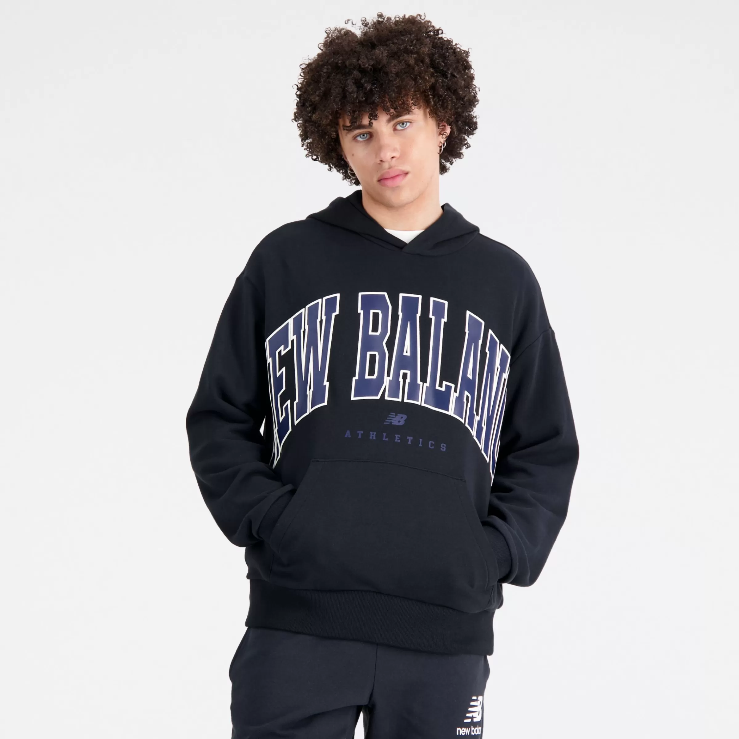 New Balance Sweats à capuche et Sweat-shirts | Vêtements-Uni-ssentialsWarpedClassicsFrenchTerryHoodie BLACK