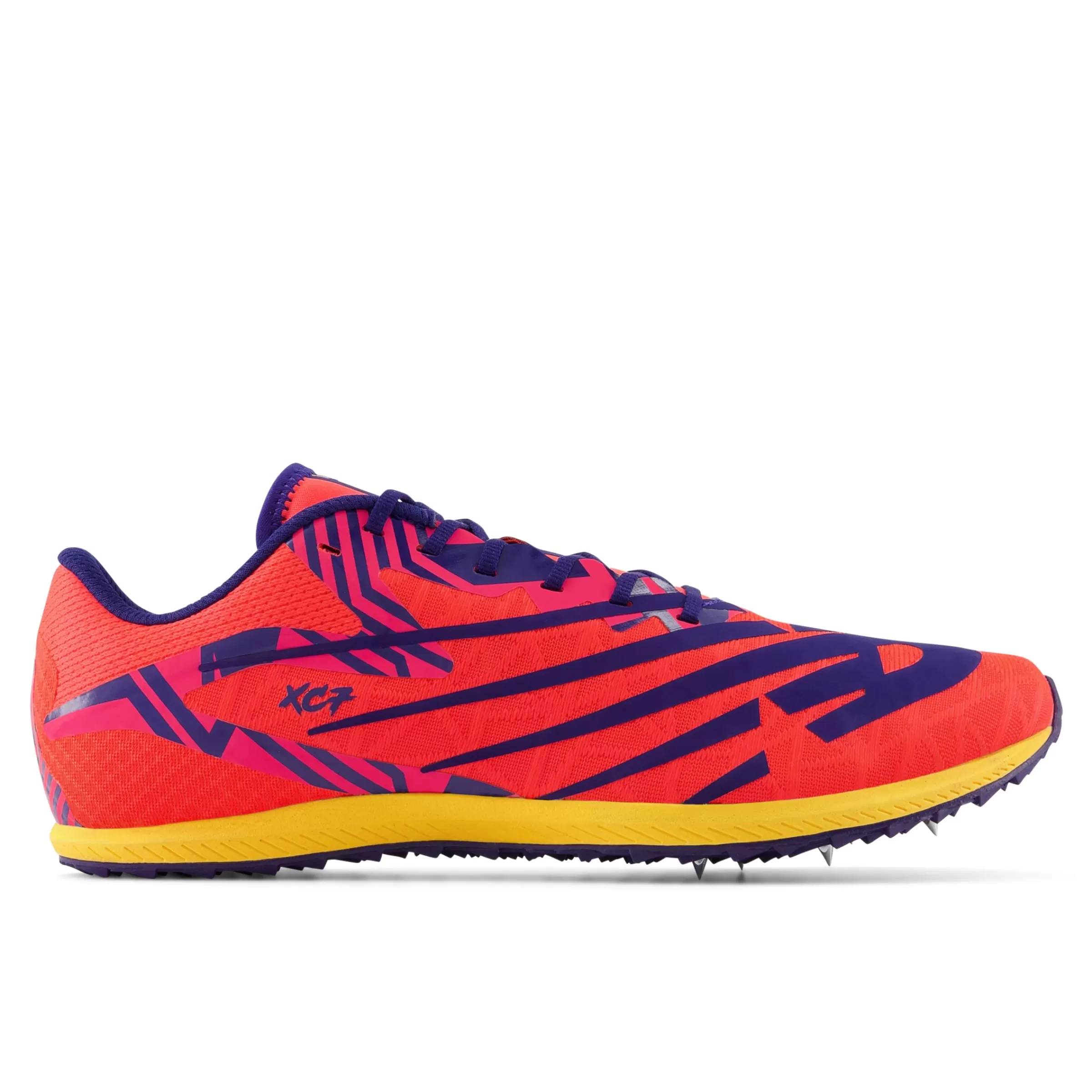 New Balance Chaussures de Running | Course de moyenne distance-XCSevenv4 Electric Red avec Victory Blue